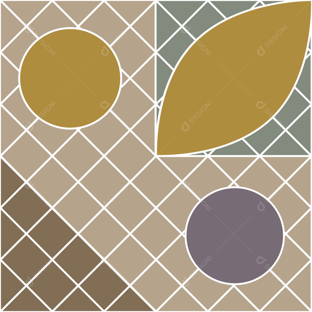 Padrão de Mosaico Geométrico Ilustração Vetor EPS