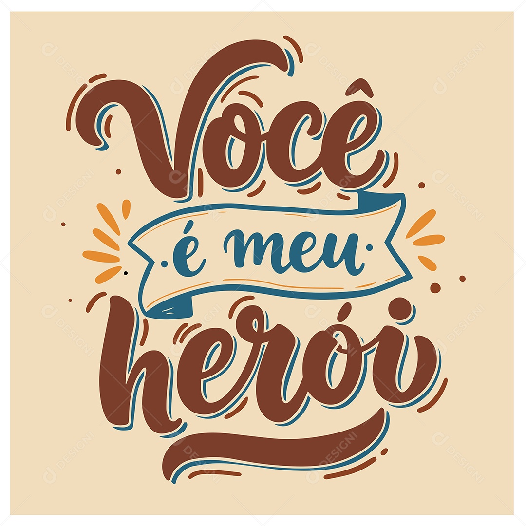 Lettering Dia dos Pais Ilustração Vetor EPS