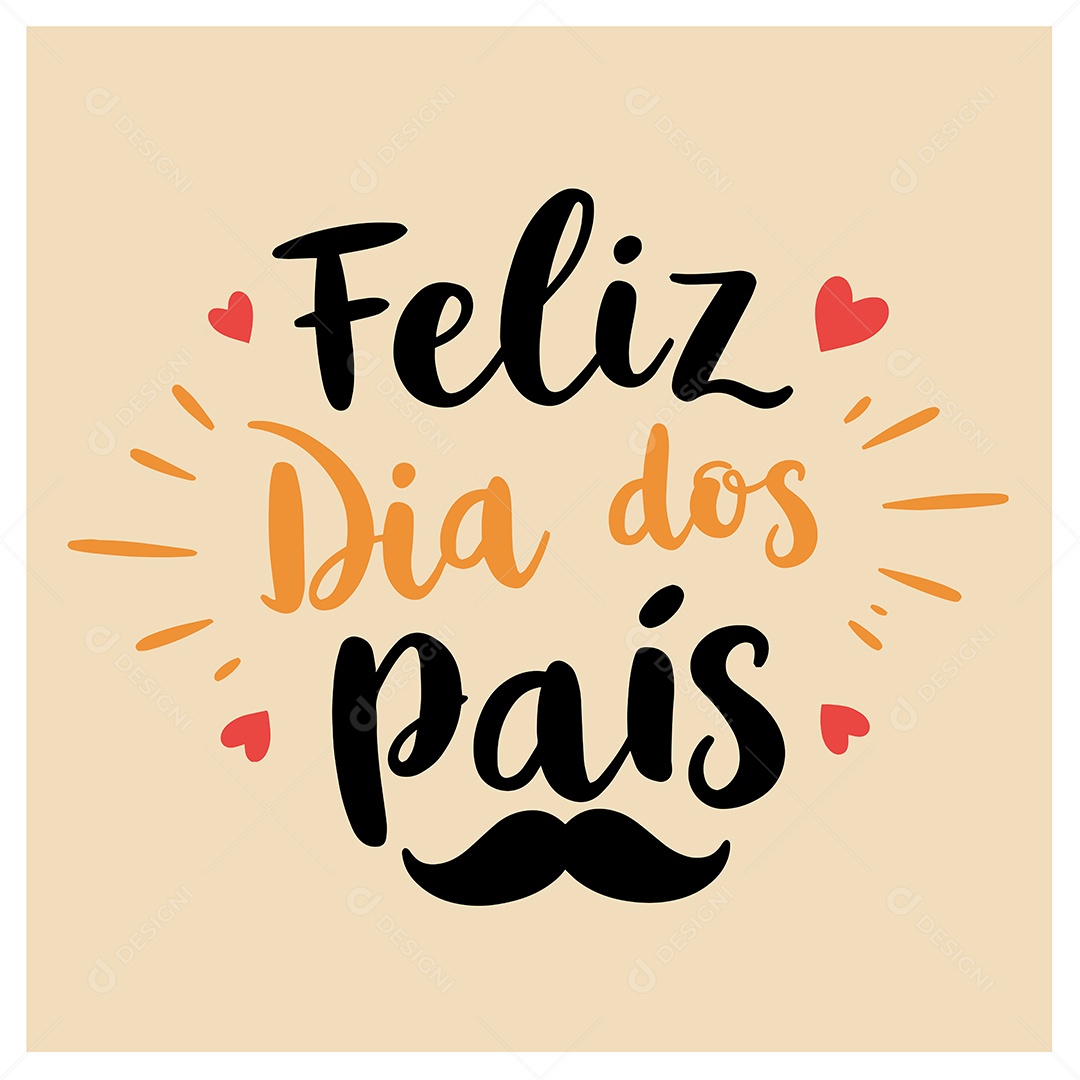 Lettering Dia dos Pais Ilustração Vetor EPS