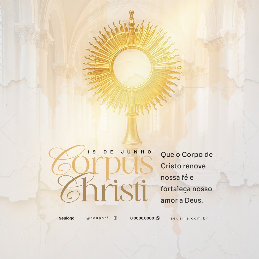 Dia De Corpus Christi 19 De Junho Social Media PSD Editável
