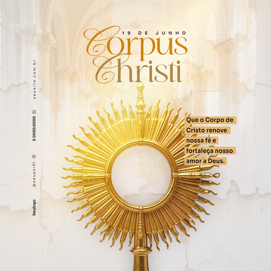 Dia De Corpus Christi 19 De Junho Social Media PSD Editável