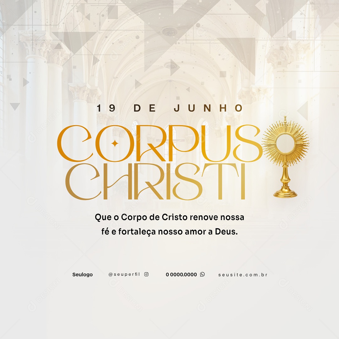 Dia De Corpus Christi 19 De Junho Social Media PSD Editável