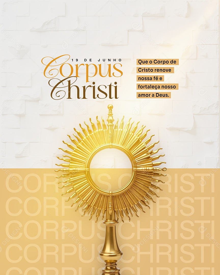 Dia De Corpus Christi 19 De Junho Social Media PSD Editável
