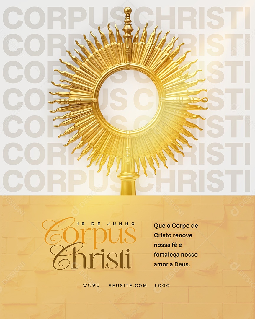 Dia De Corpus Christi 19 De Junho Social Media PSD Editável