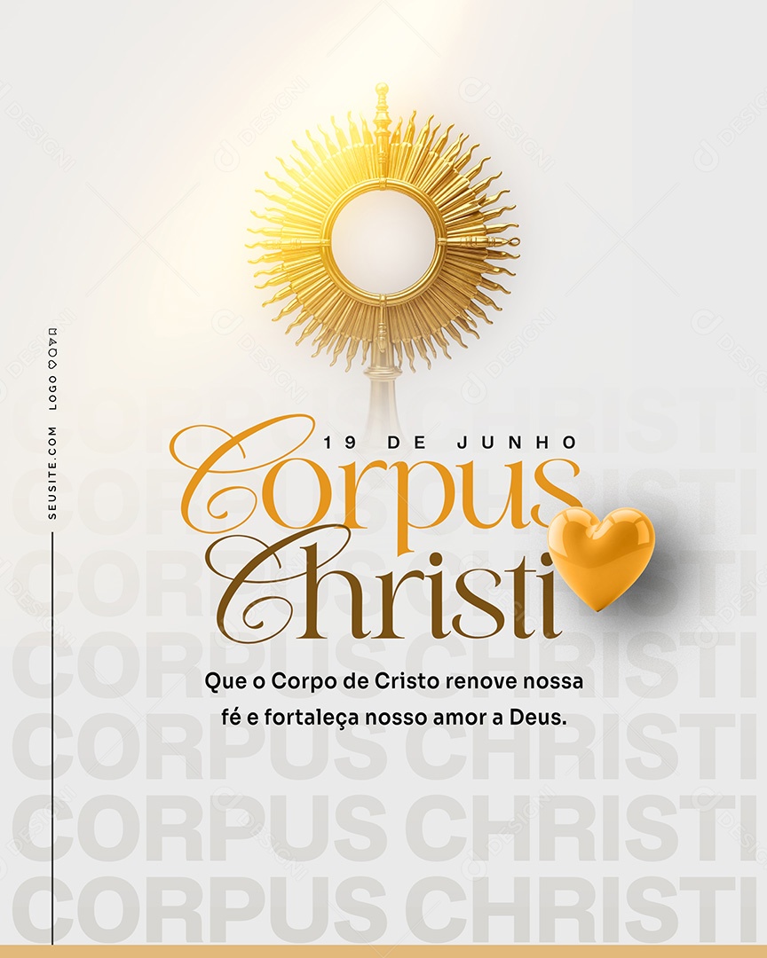Dia De Corpus Christi 19 De Junho Social Media PSD Editável