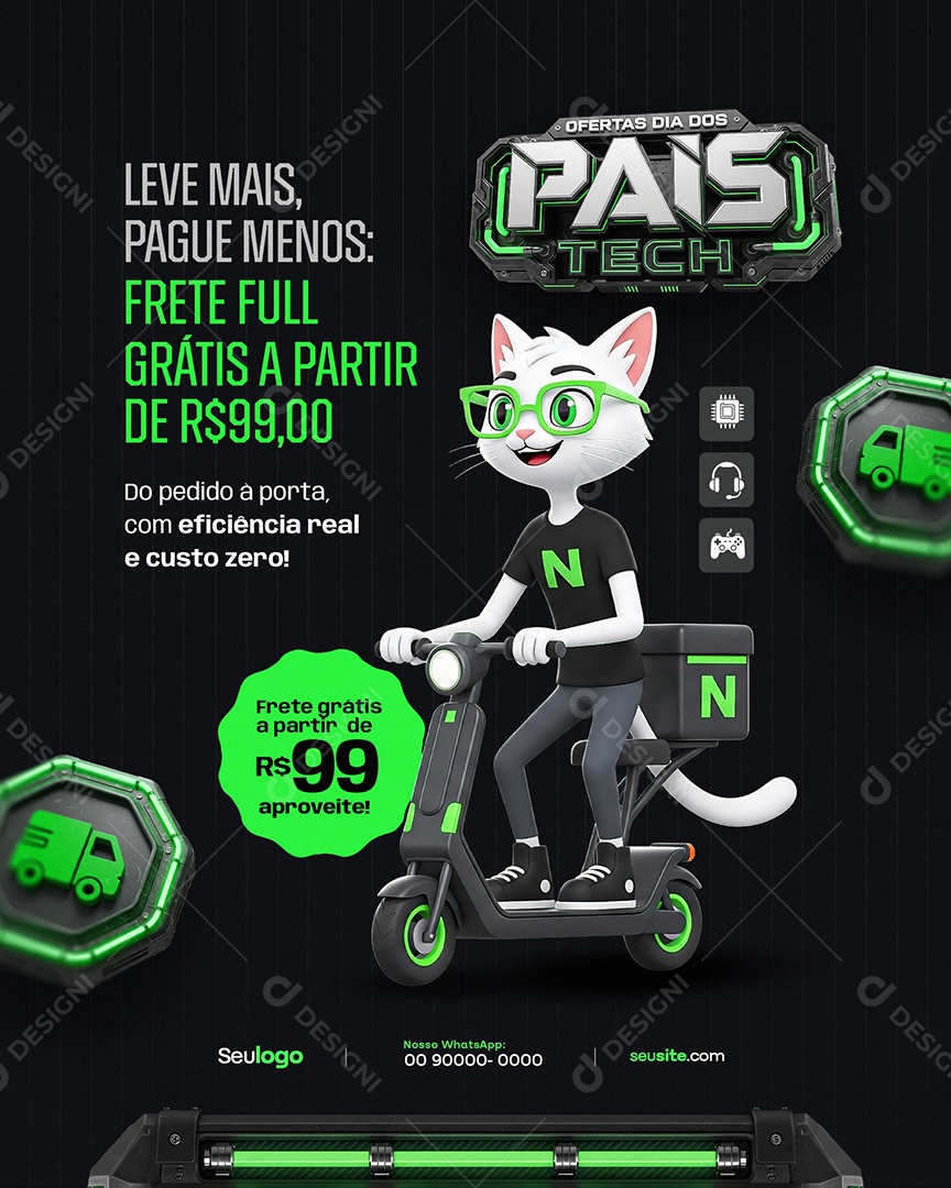 Oferta Dia Dos Pais Leve Mais Pague Menos Social Media PSD Editável