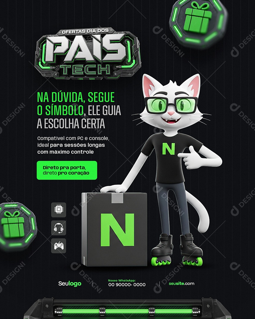 Oferta Dia Dos Pais Na Dúvida Segue O Símbolo Ele Guia a Escolha Certa Social Media PSD Editável