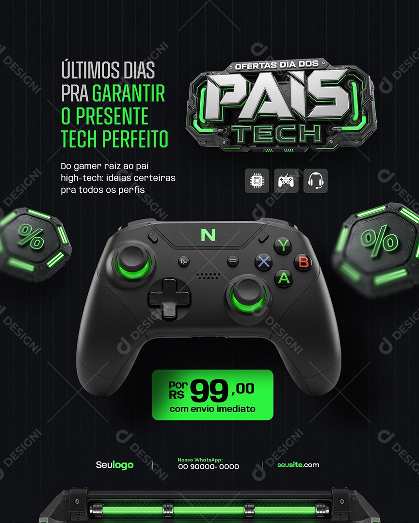 Oferta Dia Dos Pais Últimos Dias Para Garantir Seu Presente Social Media PSD Editável