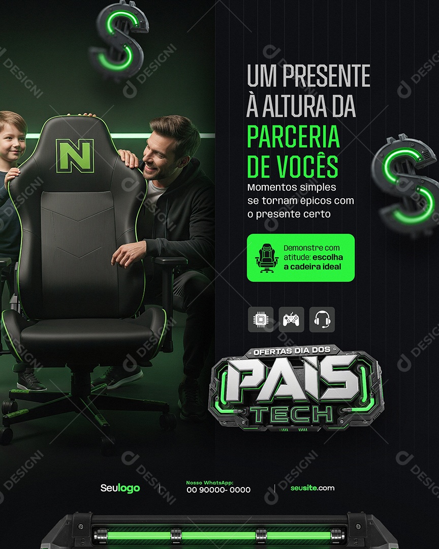 Oferta Dia Dos Pais Um Presente á Altura Social Media PSD Editável