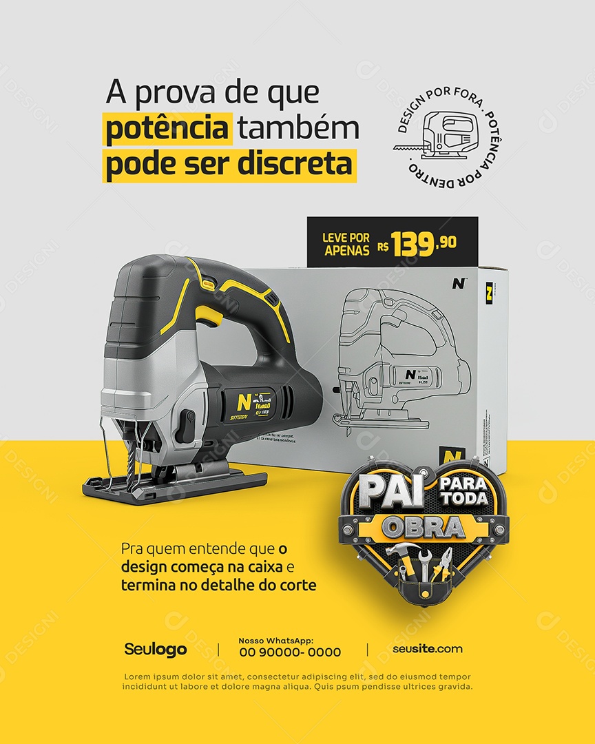 Pai Para Toda Obra Social Media PSD Editável