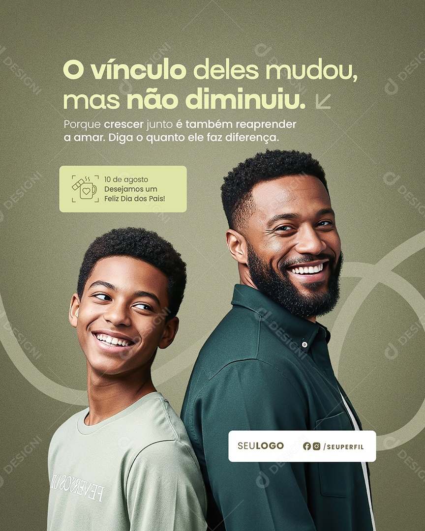 Dia dos Pais O Vínculo Deles Mudou Mas Não Diminuiu Social Media PSD Editável