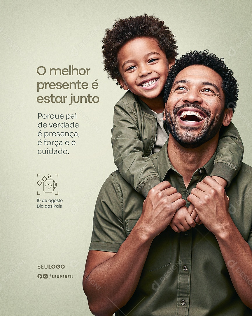Dia dos Pais O Melhor Presente é Estar Junto Social Media PSD Editável