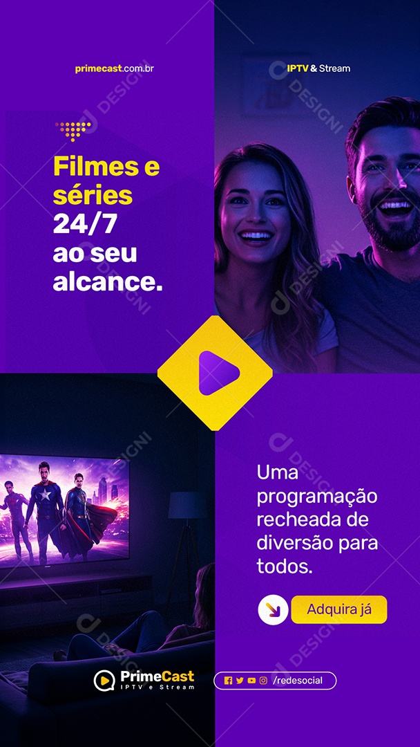 Story IPTV Filmes e Séries Social Media PSD Editável