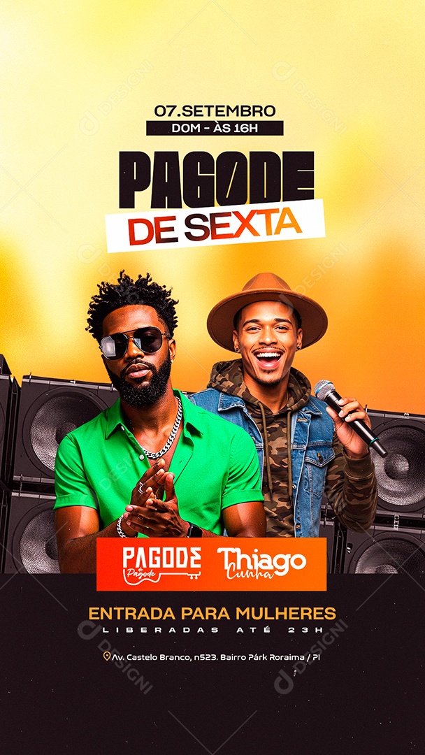 Story Flyer Pagode de Sexta Social Media PSD Editável