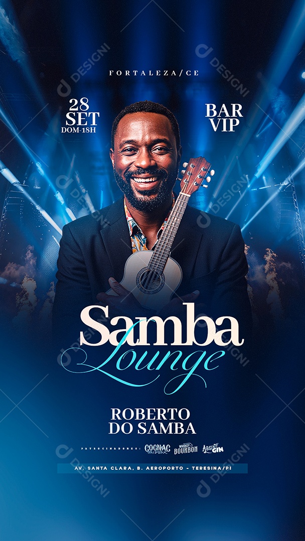 Story Flyer Samba Lounge Social Media PSD Editável
