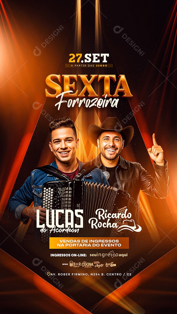 Story Flyer Sexta Forrozeira Social Media PSD Editável