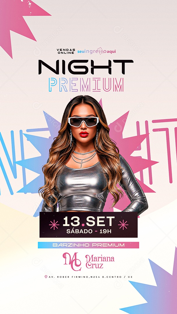 Story Flyer Night Premium Social Media PSD Editável