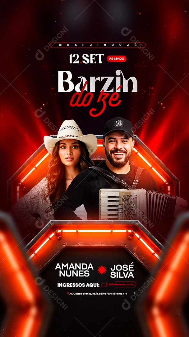 Story Flyer Barzin do Zé Social Media PSD Editável