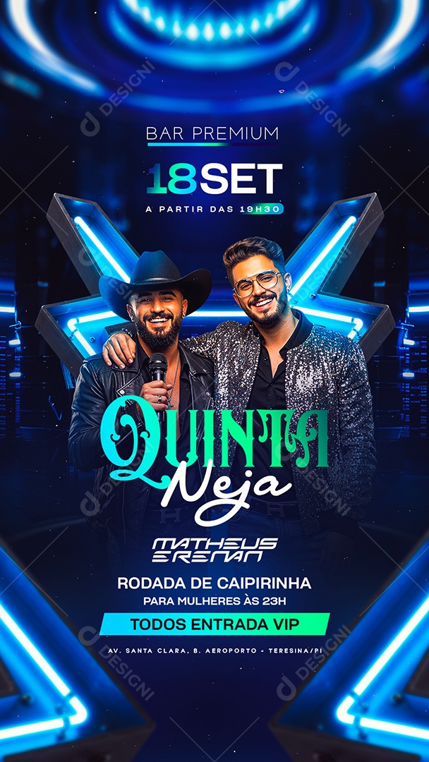 Story Flyer Quinta Neja Bar Premium Social Media PSD Editável