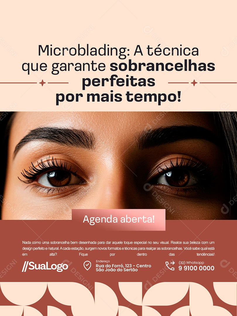 Sobrancelha Microblading Social Media PSD Editável