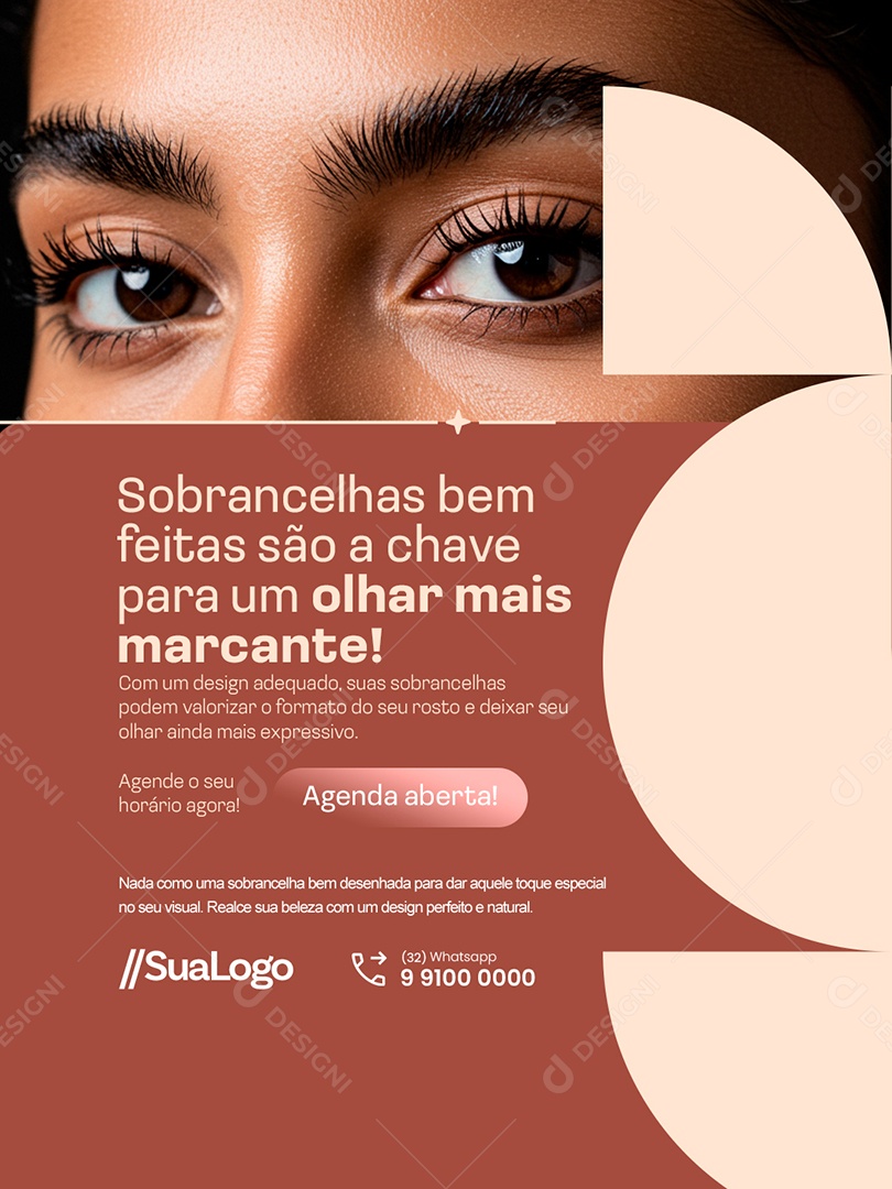 Sobrancelhas Bem Feitas Social Media PSD Editável