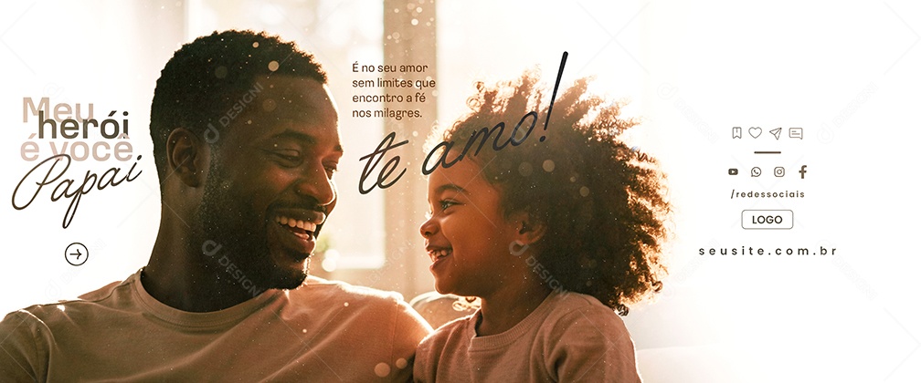 Carrossel Feliz Dia dos Pais 10 de Agosto Te Amo Social Media PSD Editável