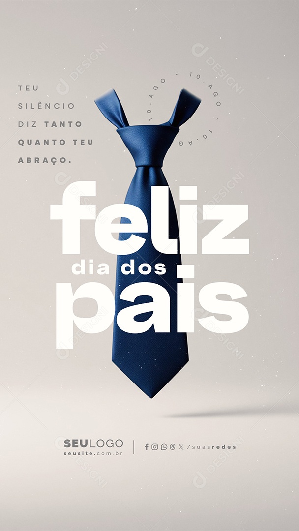 Story Feliz Dia dos Pais 10 de Agosto Social Media PSD Editável