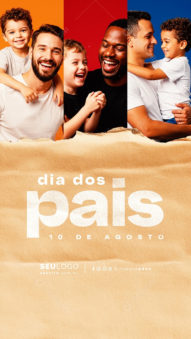Story Dia dos Pais 10 de Agosto Social Media PSD Editável