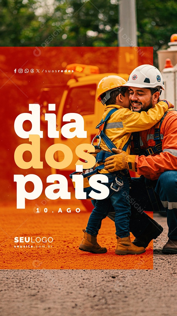Story Dia dos Pais 10 de Agosto Social Media PSD Editável