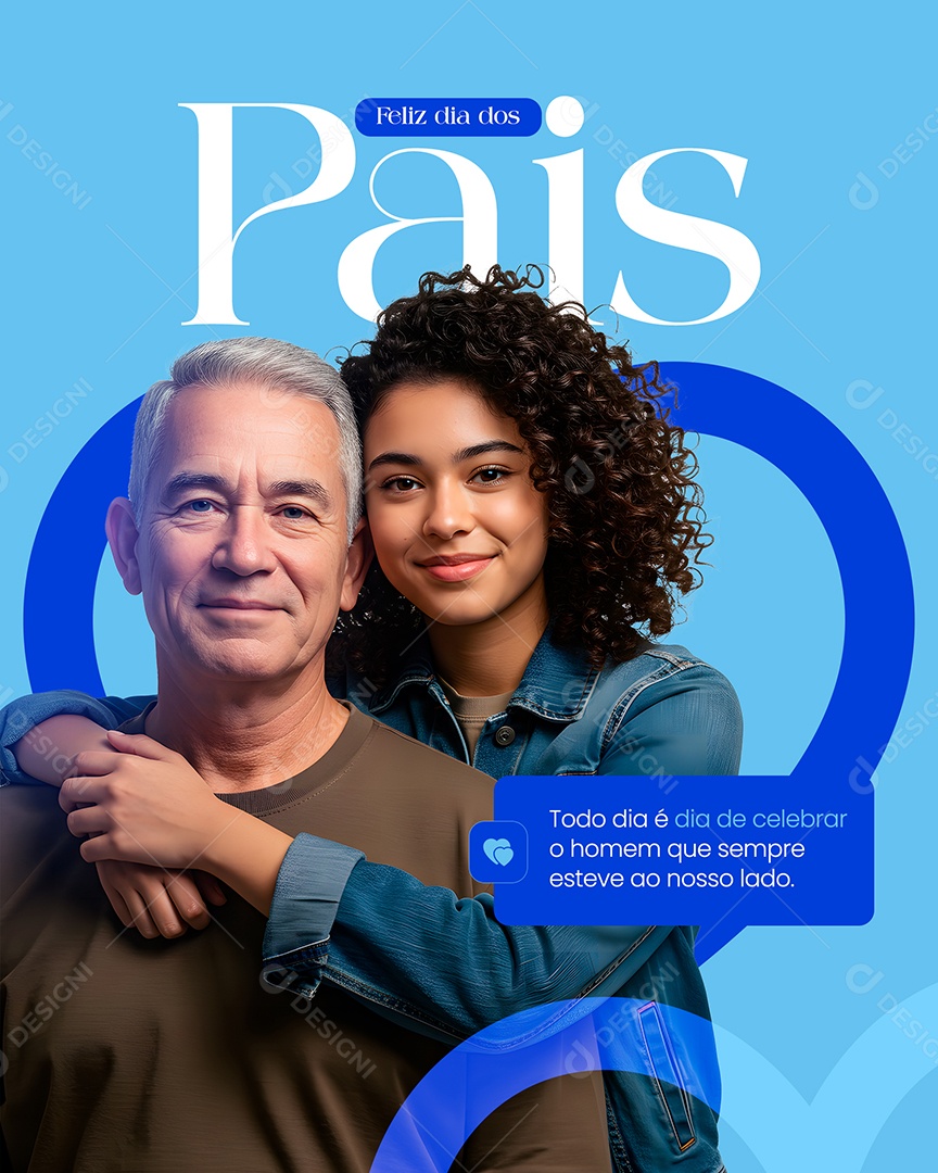 Feliz Dia dos Pais 10 de Agosto Social Media PSD Editável