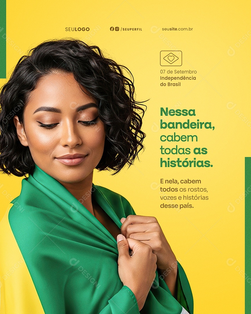 Dia da Independência do Brasil 7 de Setembro Social Media PSD Editável
