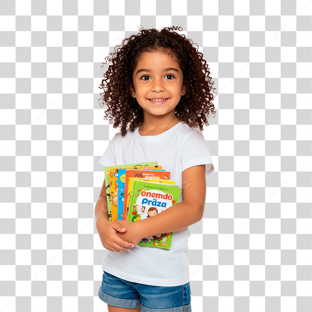 Criança Segurando Livros PNG Transparente