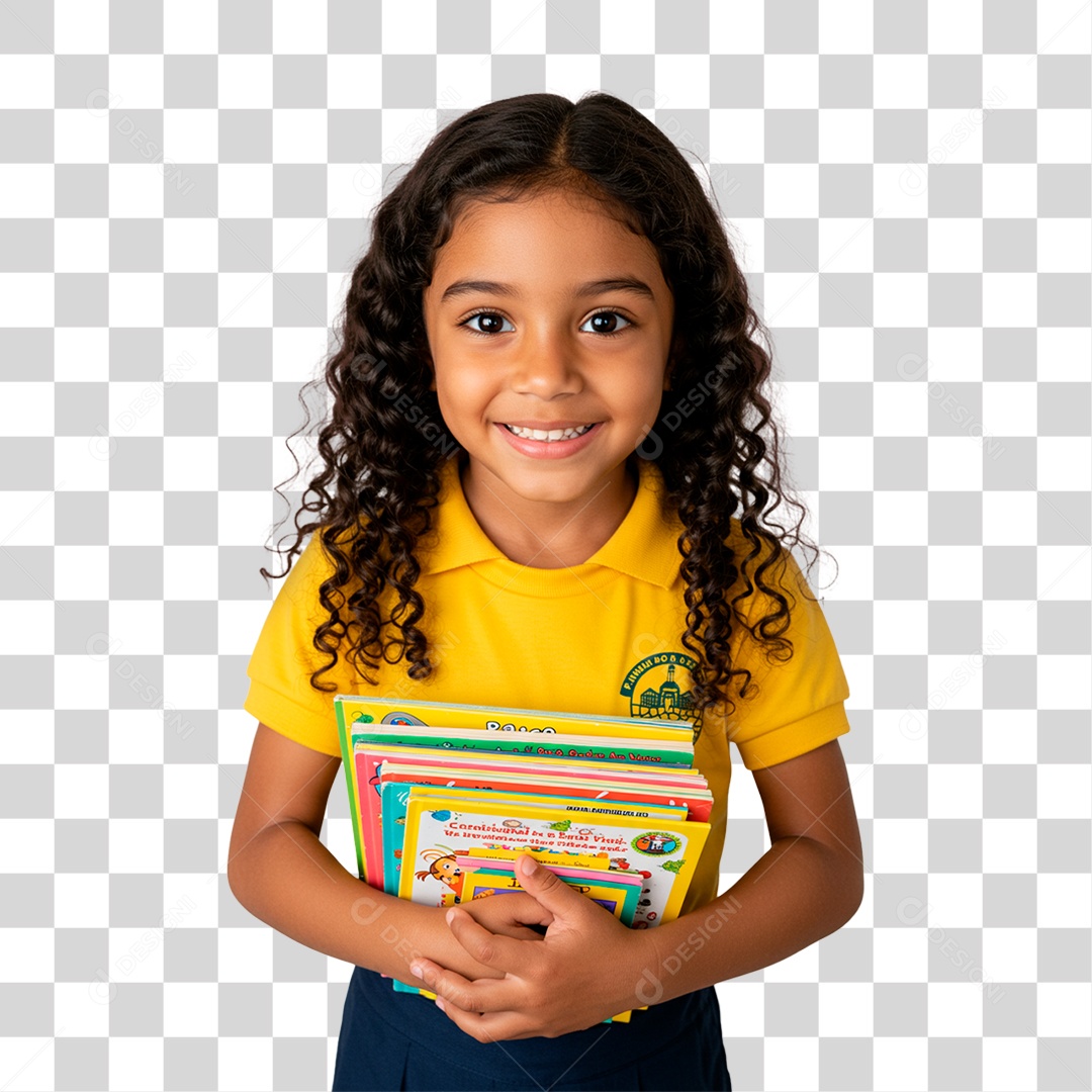 Criança Segurando Livros PNG Transparente