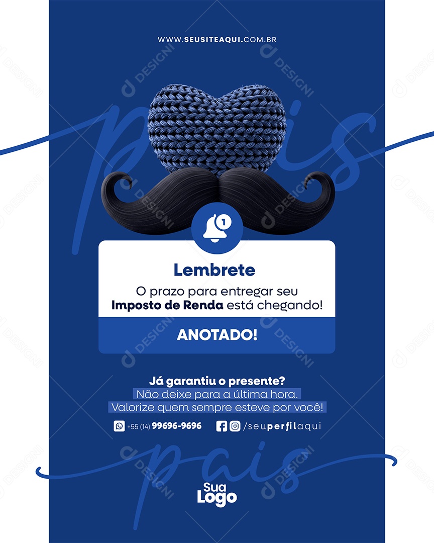 Feliz Dia dos Pais  Social Media PSD Editável