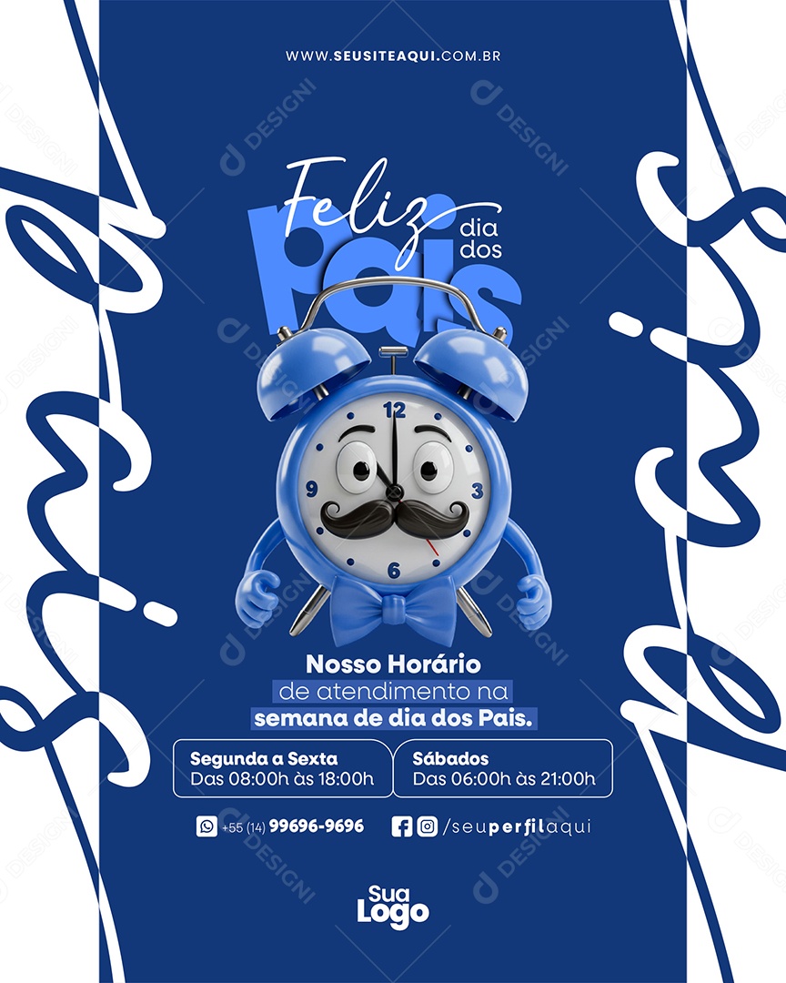 Feliz Dia dos Pais  Social Media PSD Editável