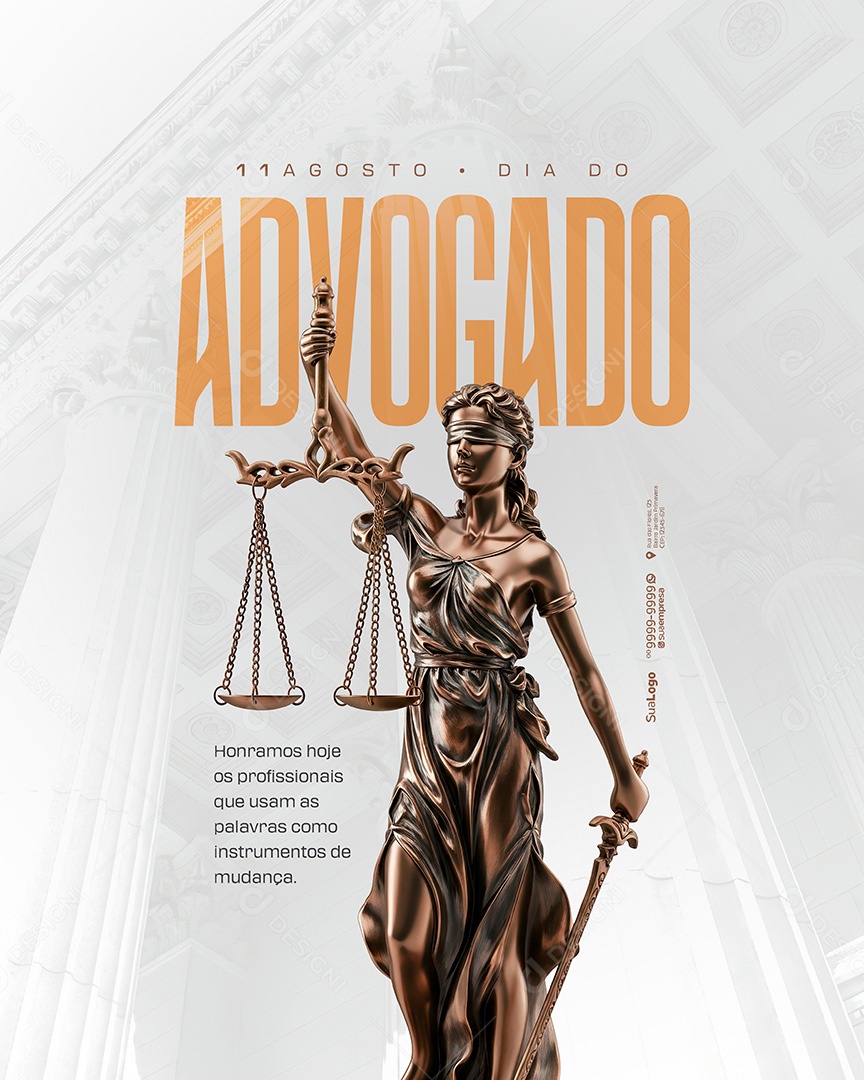 Dia do Advogado 11 de Agosto Social Media PSD Editável