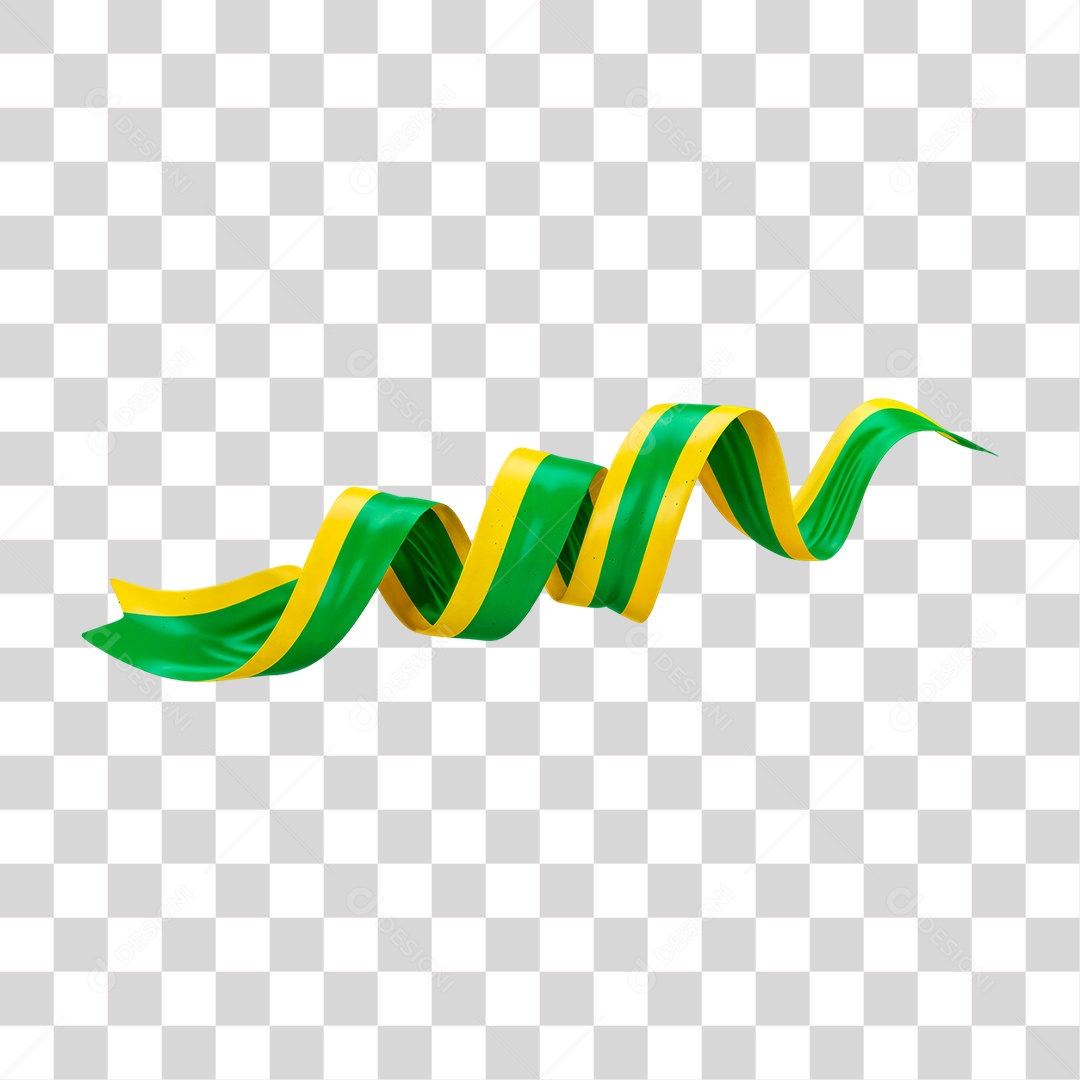 Fita Verde Amarelo PNG Transparente