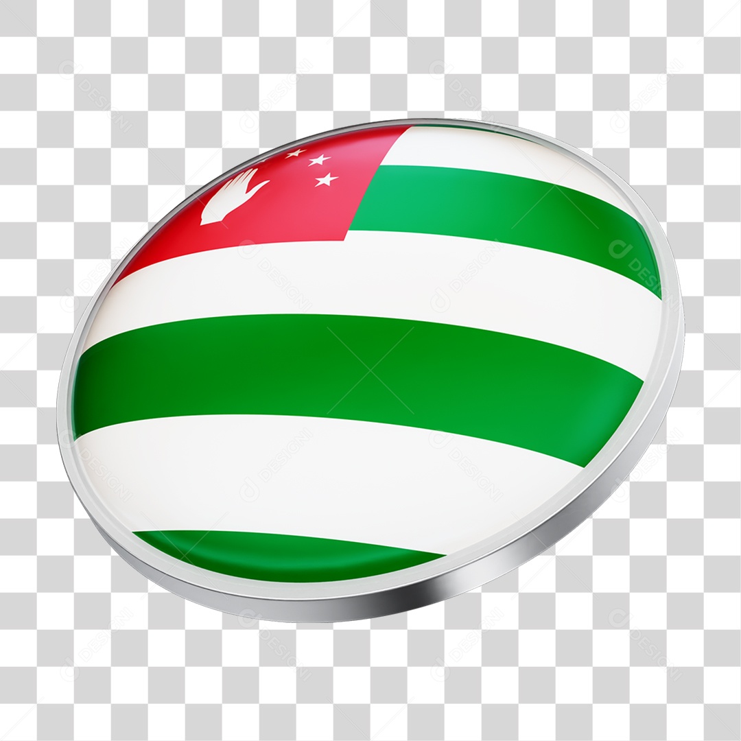 Botão com Bandeira República da Abecaria PNG Transparente