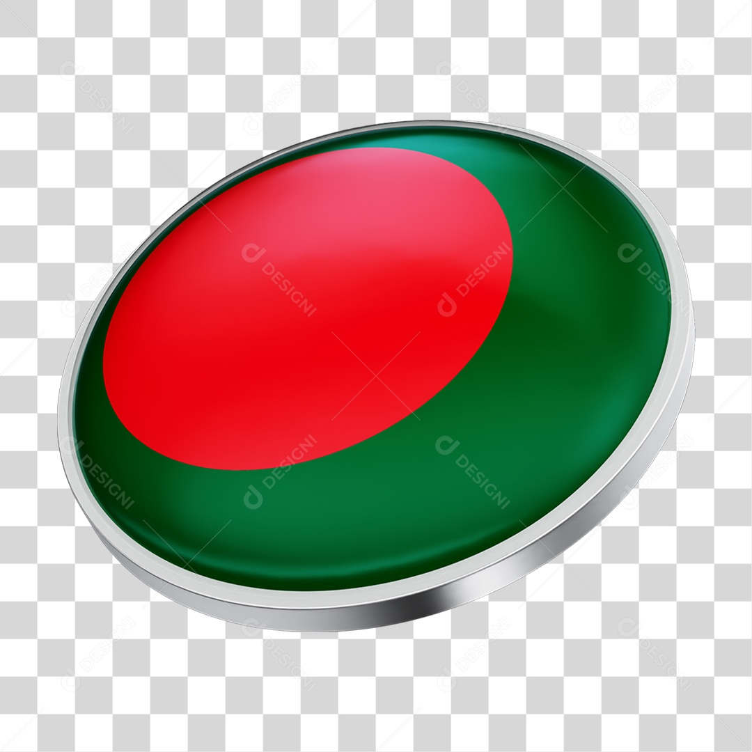 Botão com Bandeira de Bangladesh PNG Transparente