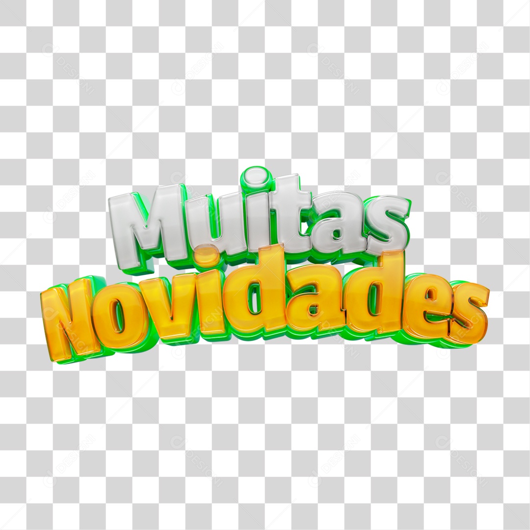 Selo 3D Muitas Novidades PNG Transparente