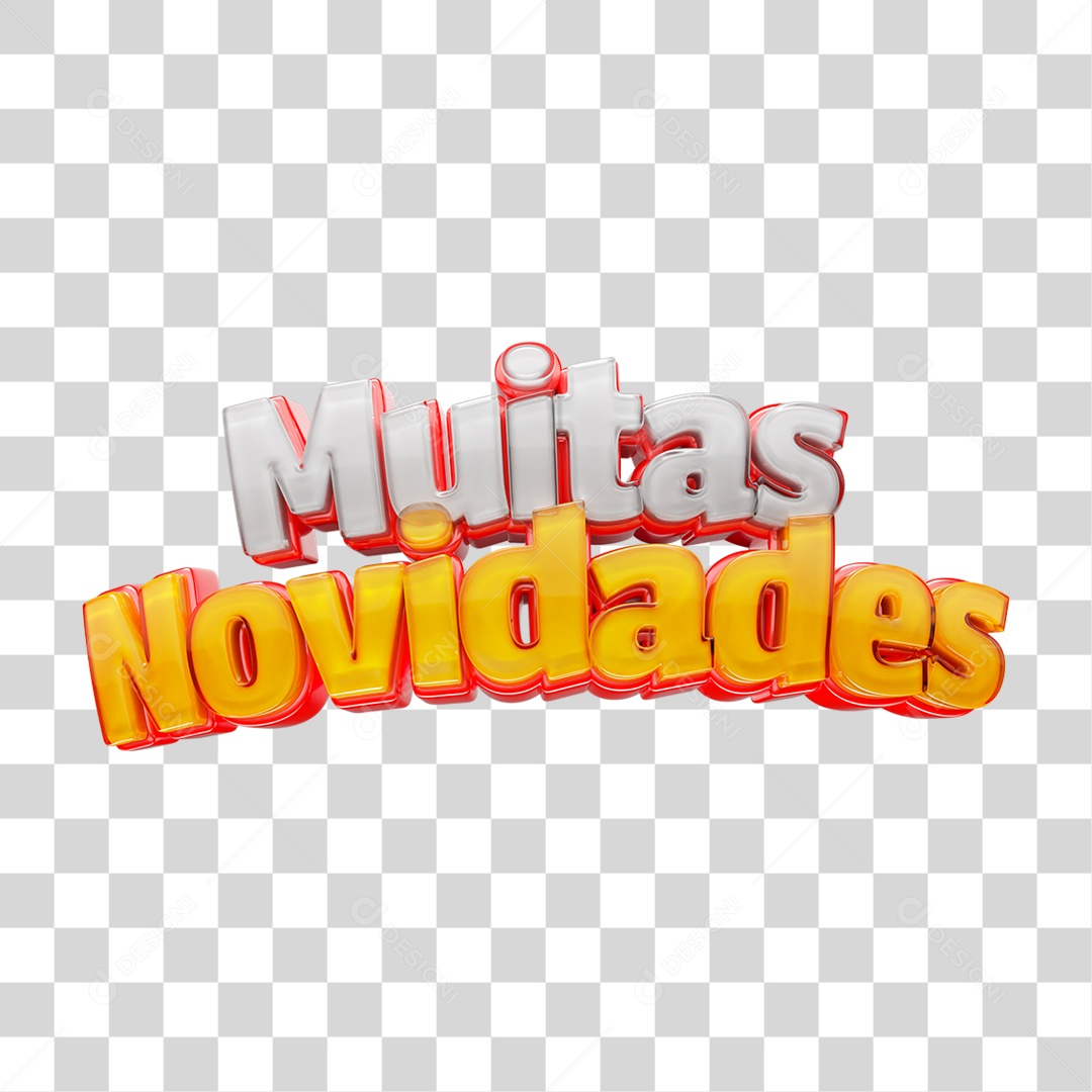 Selo 3D Muitas Novidades PNG Transparente