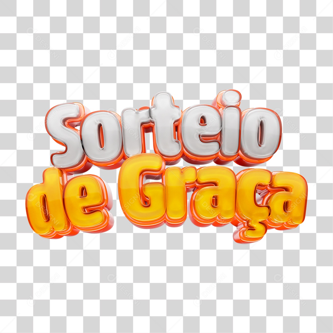 Selo 3D Sorteio de Graça PNG Transparente