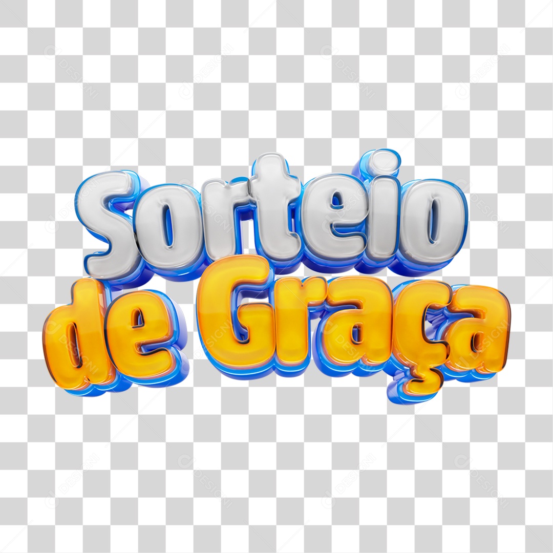 Selo 3D Sorteio de Graça PNG Transparente