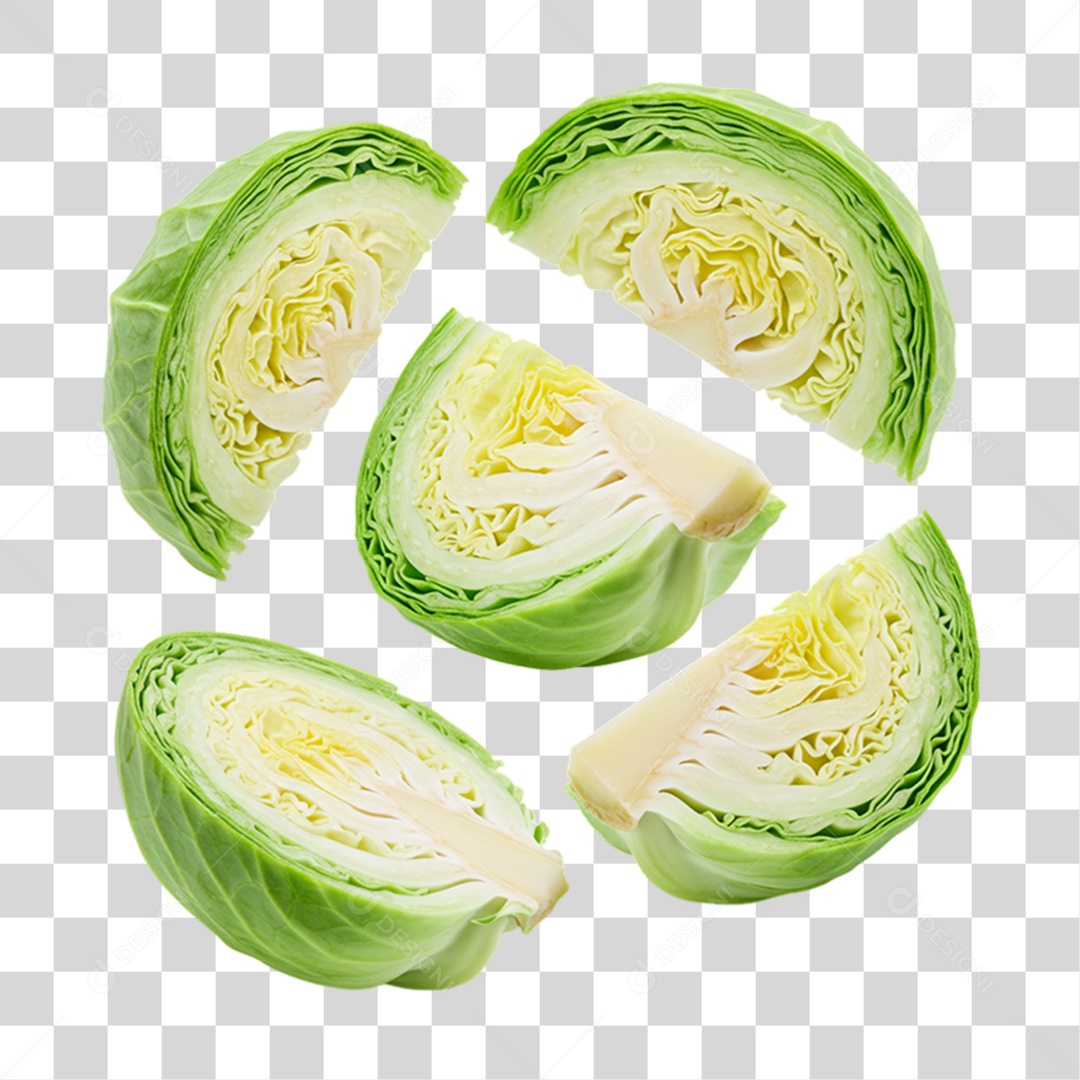 Vegetal Folhas de Repolho PNG Transparente