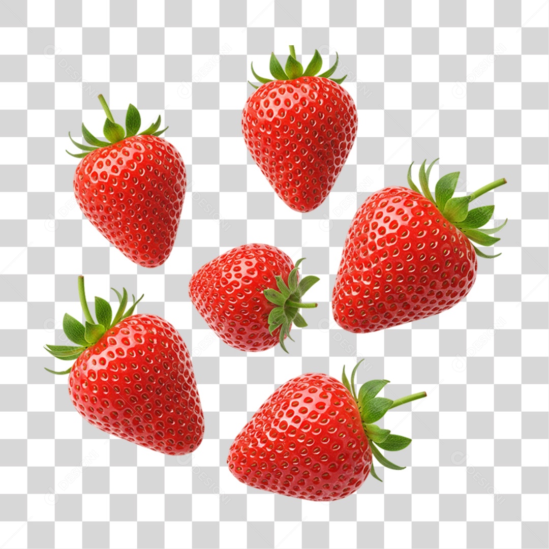 Fruta Morango PNG Transparente