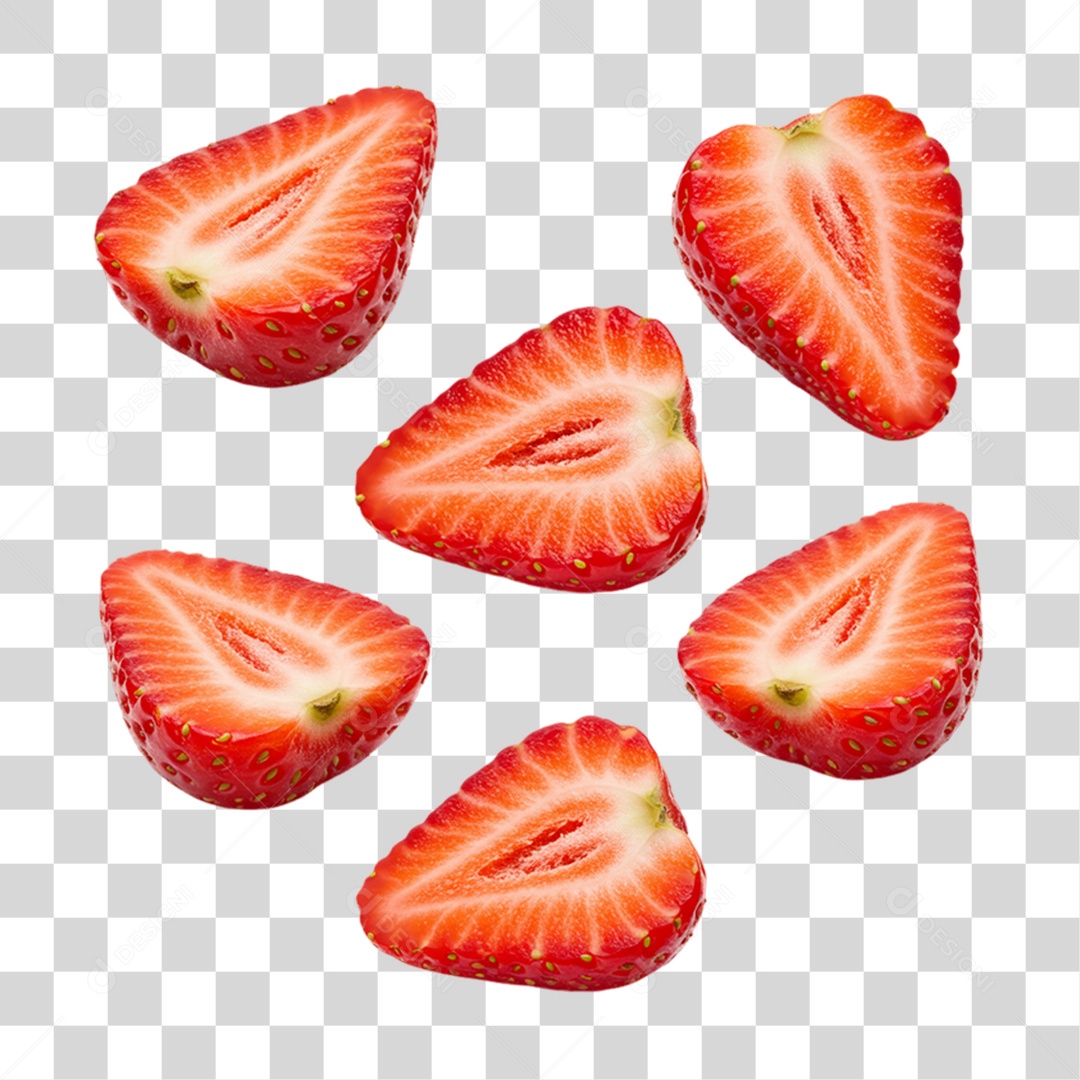 Fruta Morango PNG Transparente