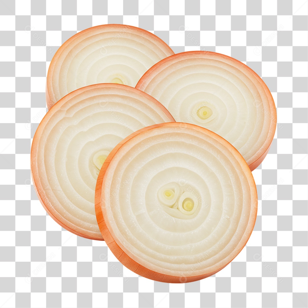 Cebolas Fatiadas PNG Transparente