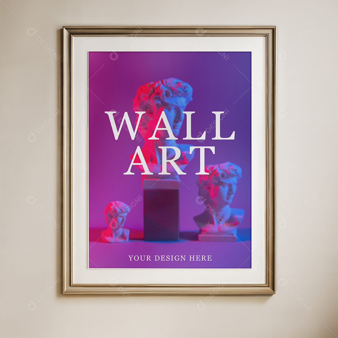 Mockup Galeria de Arte PSD Editável