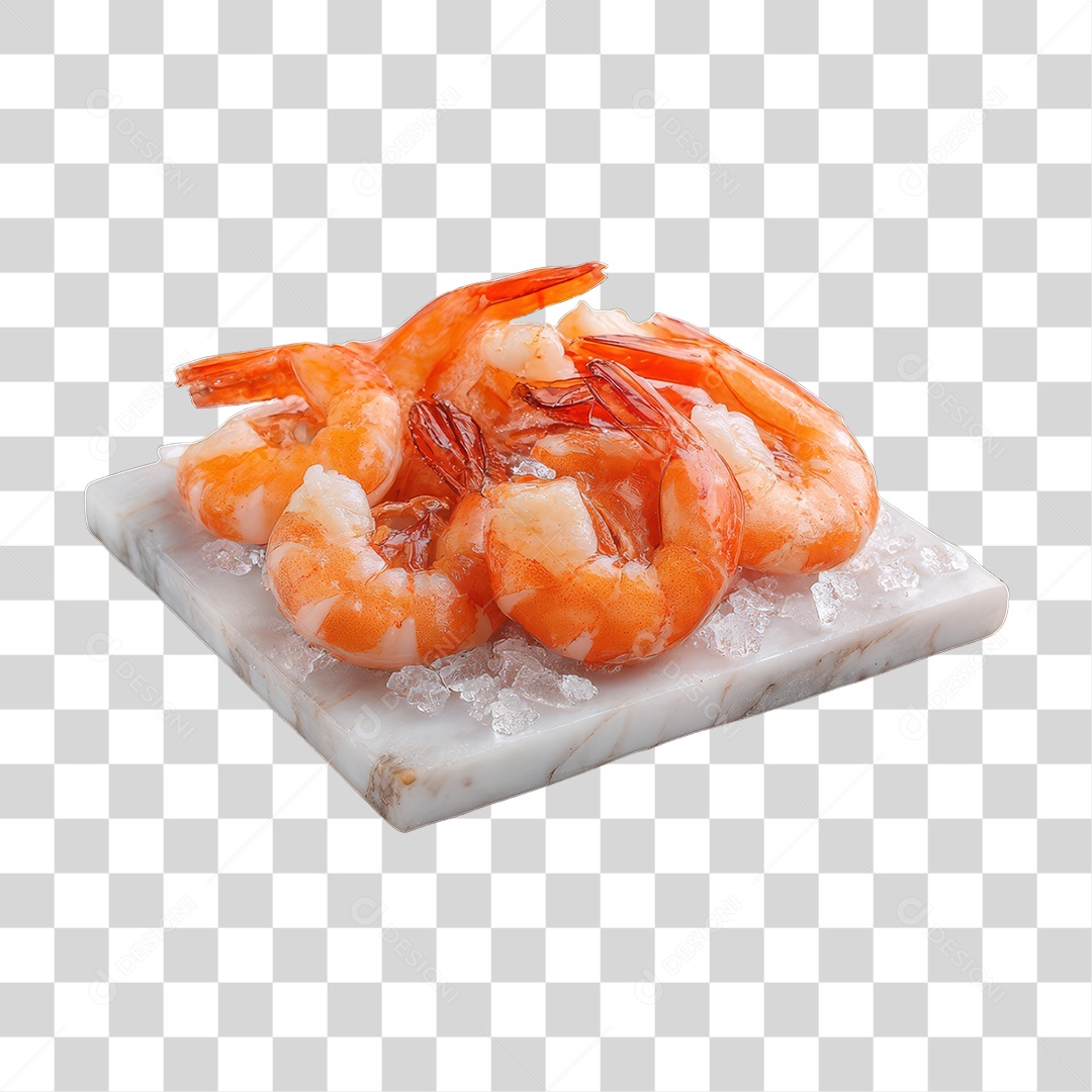Camarão em Tábua PNG Transparente