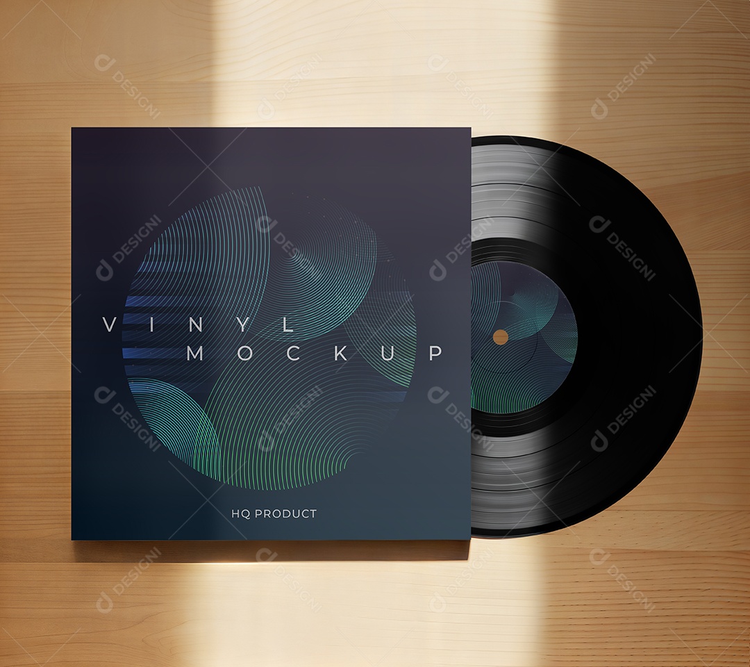 Vinil Mockup PSD Editável